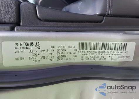 2015 Jeep Grand Cherokee Laredo из США, поврежденный, VIN 1C4RJFAG9FC913107